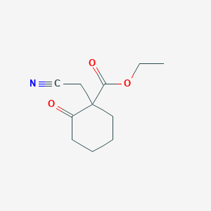 molecular formula C11H15NO3 B2719735 Ethyl 1-(cyanomethyl)-2-oxocyclohexane-1-carboxylate CAS No. 42894-06-4