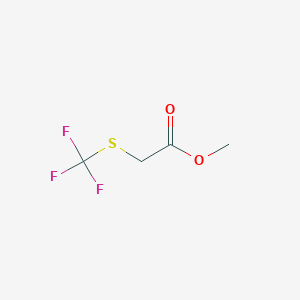 molecular formula C4H5F3O2S B2719736 Methyl 2-[(trifluoromethyl)sulfanyl]acetate CAS No. 80783-58-0