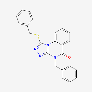 molecular formula C23H18N4OS B2719738 4-Benzyl-1-benzylsulfanyl-[1,2,4]triazolo[4,3-a]quinazolin-5-one CAS No. 380664-05-1