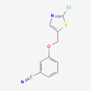 molecular formula C11H7ClN2OS B2719743 3-[(2-Chloro-1,3-thiazol-5-yl)methoxy]benzonitrile CAS No. 860648-95-9