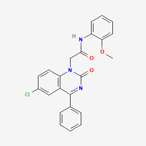 2-(6-chloro-2-oxo-4-phenylquinazolin-1(2H)-yl)-N-(2-methoxyphenyl)acetamide