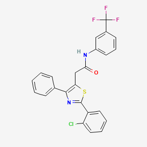 2-[2-(2-chlorophenyl)-4-phenyl-1,3-thiazol-5-yl]-N-[3-(trifluoromethyl)phenyl]acetamide