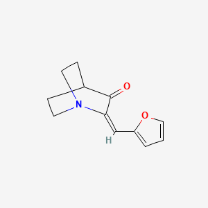 molecular formula C12H13NO2 B2719755 2-(2-Furylmethylene)quinuclidin-3-one CAS No. 82955-18-8