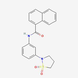 N-(3-(1,1-dioxidoisothiazolidin-2-yl)phenyl)-1-naphthamide