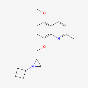 molecular formula C18H22N2O2 B2719767 8-[(1-Cyclobutylaziridin-2-yl)methoxy]-5-methoxy-2-methylquinoline CAS No. 2411298-37-6