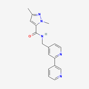 molecular formula C17H17N5O B2719769 N-([2,3'-bipyridin]-4-ylmethyl)-1,3-dimethyl-1H-pyrazole-5-carboxamide CAS No. 1903733-60-7