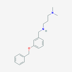 molecular formula C19H26N2O B271977 N'-[3-(benzyloxy)benzyl]-N,N-dimethylpropane-1,3-diamine 