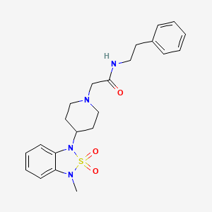 2-(4-(3-methyl-2,2-dioxidobenzo[c][1,2,5]thiadiazol-1(3H)-yl)piperidin-1-yl)-N-phenethylacetamide