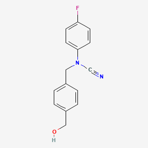 molecular formula C15H13FN2O B2719800 (4-Fluorophenyl)-[[4-(hydroxymethyl)phenyl]methyl]cyanamide CAS No. 1825668-94-7
