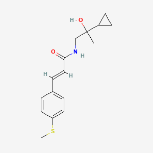 molecular formula C16H21NO2S B2719806 (E)-N-(2-环丙基-2-羟基丙基)-3-(4-(甲硫基)苯基)丙烯酰胺 CAS No. 1798994-46-3