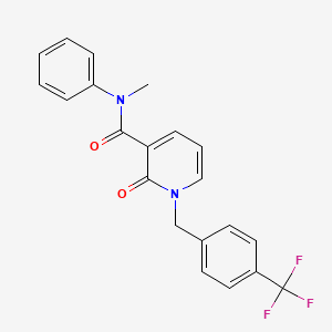 N-Methyl-2-oxo-N-phenyl-1-(4-(trifluoromethyl)benzyl)-1,2-dihydro-3-pyridinecarboxamide