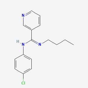 N'-butyl-N-(4-chlorophenyl)-3-pyridinecarboximidamide