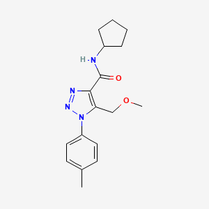 molecular formula C17H22N4O2 B2719824 N-cyclopentyl-5-(methoxymethyl)-1-(4-methylphenyl)-1H-1,2,3-triazole-4-carboxamide CAS No. 940983-68-6