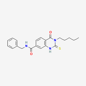 N-benzyl-4-oxo-3-pentyl-2-sulfanylidene-1H-quinazoline-7-carboxamide