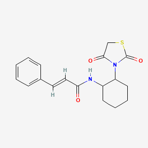 molecular formula C18H20N2O3S B2719837 N-(2-(2,4-dioxothiazolidin-3-yl)cyclohexyl)cinnamamide CAS No. 942742-32-7