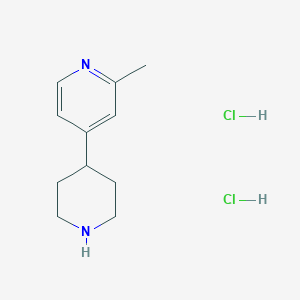 molecular formula C11H18Cl2N2 B2719839 2-甲基-4-(哌啶-4-基)吡啶二盐酸盐 CAS No. 1020277-65-9