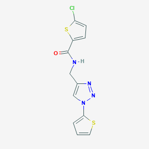 molecular formula C12H9ClN4OS2 B2719856 5-氯-N-((1-(噻吩-2-基)-1H-1,2,3-噻唑-4-基甲基)硫)-2-甲酰胺 CAS No. 2034532-89-1