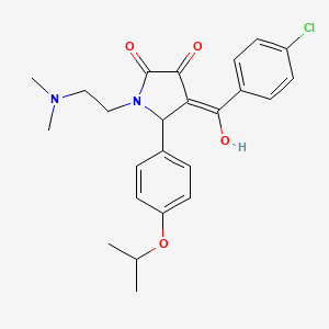 molecular formula C24H27ClN2O4 B2719858 4-(4-chlorobenzoyl)-1-(2-(dimethylamino)ethyl)-3-hydroxy-5-(4-isopropoxyphenyl)-1H-pyrrol-2(5H)-one CAS No. 615271-14-2