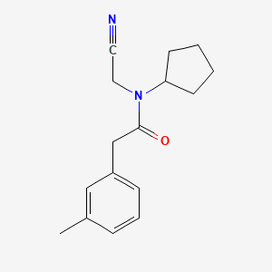 N-(cyanomethyl)-N-cyclopentyl-2-(3-methylphenyl)acetamide