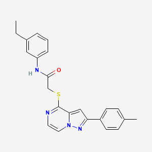 molecular formula C23H22N4OS B2719868 N-(3-乙基苯基)-2-{[2-(4-甲基苯基)吡唑并[1,5-a]吡嗪-4-基]硫基}乙酰胺 CAS No. 1021210-74-1