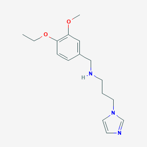 molecular formula C16H23N3O2 B271987 N-(4-ethoxy-3-methoxybenzyl)-N-[3-(1H-imidazol-1-yl)propyl]amine 