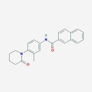 molecular formula C23H22N2O2 B2719879 N-[3-methyl-4-(2-oxopiperidin-1-yl)phenyl]naphthalene-2-carboxamide CAS No. 941918-72-5