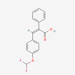 molecular formula C16H12F2O3 B2719880 3-[4-(Difluoromethoxy)phenyl]-2-phenylacrylic acid CAS No. 380193-53-3