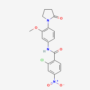 2-chloro-N-(3-methoxy-4-(2-oxopyrrolidin-1-yl)phenyl)-4-nitrobenzamide
