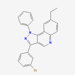 molecular formula C24H18BrN3 B2719887 3-(3-bromophenyl)-8-ethyl-1-phenyl-1H-pyrazolo[4,3-c]quinoline CAS No. 901030-96-4