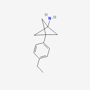 B2719892 3-(4-Ethylphenyl)bicyclo[1.1.1]pentan-1-amine CAS No. 2287298-90-0