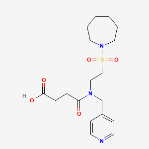 molecular formula C18H27N3O5S B2719915 4-[[2-(Azepan-1-ylsulfonyl)ethyl](pyridin-4-ylmethyl)amino]-4-oxobutanoic acid CAS No. 919748-82-6