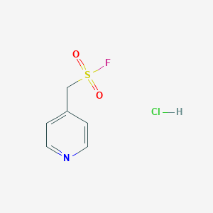 molecular formula C6H7ClFNO2S B2719919 吡啶-4-基甲烷磺酰氟化物；盐酸盐 CAS No. 2361636-41-9