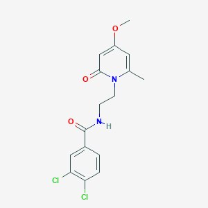 molecular formula C16H16Cl2N2O3 B2719922 3,4-dichloro-N-(2-(4-methoxy-6-methyl-2-oxopyridin-1(2H)-yl)ethyl)benzamide CAS No. 2034267-30-4