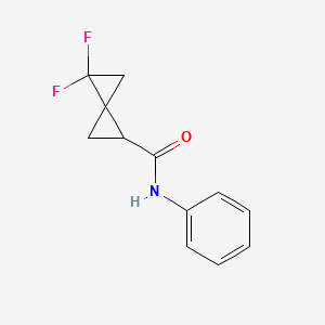 molecular formula C12H11F2NO B2719933 2,2-Difluoro-N-phenylspiro[2.2]pentane-5-carboxamide CAS No. 2445793-63-3