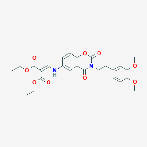 diethyl 2-({[3-(3,4-dimethoxyphenethyl)-2,4-dioxo-3,4-dihydro-2H-1,3-benzoxazin-6-yl]amino}methylene)malonate