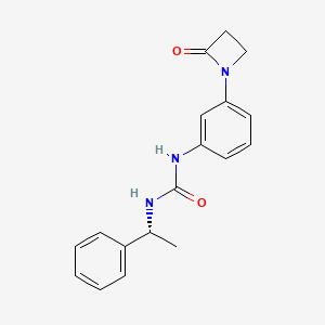 3-[3-(2-oxoazetidin-1-yl)phenyl]-1-[(1R)-1-phenylethyl]urea