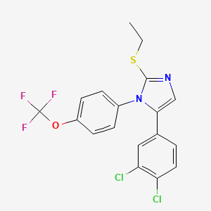 5-(3,4-dichlorophenyl)-2-(ethylthio)-1-(4-(trifluoromethoxy)phenyl)-1H-imidazole