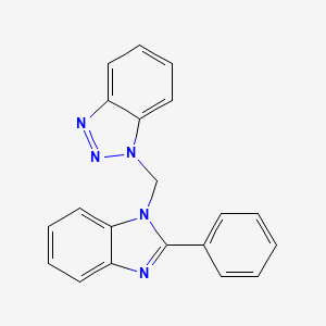 molecular formula C20H15N5 B2719962 1-[(2-Phenylbenzimidazol-1-yl)methyl]benzotriazole CAS No. 124337-38-8