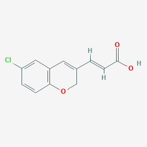 molecular formula C12H9ClO3 B2719973 3-(6-chloro-2H-chromen-3-yl)prop-2-enoic acid CAS No. 2222991-24-2