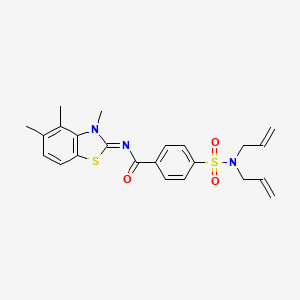 molecular formula C23H25N3O3S2 B2719980 (E)-4-(N,N-diallylsulfamoyl)-N-(3,4,5-trimethylbenzo[d]thiazol-2(3H)-ylidene)benzamide CAS No. 850911-38-5