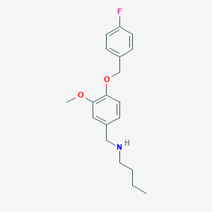 molecular formula C19H24FNO2 B271999 N-butyl-N-{4-[(4-fluorobenzyl)oxy]-3-methoxybenzyl}amine 