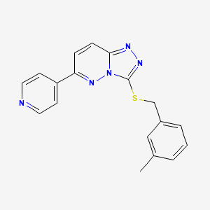 molecular formula C18H15N5S B2719993 3-[(3-Methylphenyl)methylsulfanyl]-6-pyridin-4-yl-[1,2,4]triazolo[4,3-b]pyridazine CAS No. 891110-18-2