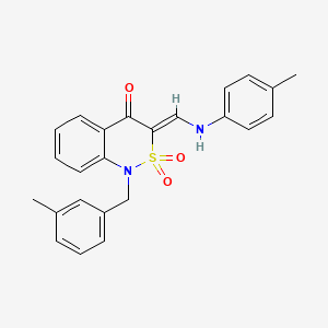 molecular formula C24H22N2O3S B2719996 (Z)-1-(3-methylbenzyl)-3-((p-tolylamino)methylene)-1H-benzo[c][1,2]thiazin-4(3H)-one 2,2-dioxide CAS No. 892298-55-4