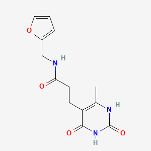 molecular formula C13H15N3O4 B2719999 N-(furan-2-ylmethyl)-3-(6-methyl-2,4-dioxo-1,2,3,4-tetrahydropyrimidin-5-yl)propanamide CAS No. 1105202-00-3