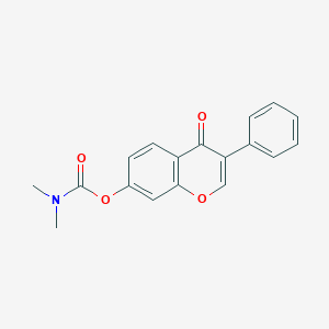 molecular formula C18H15NO4 B2720012 4-oxo-3-phenyl-4H-chromen-7-yl dimethylcarbamate CAS No. 858765-51-2