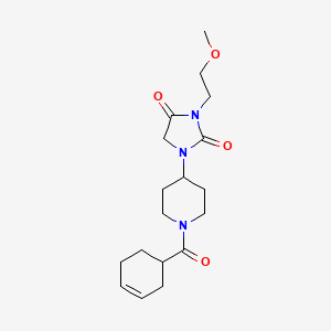 1-(1-(Cyclohex-3-enecarbonyl)piperidin-4-yl)-3-(2-methoxyethyl)imidazolidine-2,4-dione