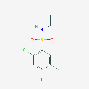 molecular formula C9H11ClFNO2S B2720018 2-Chloro-N-ethyl-4-fluoro-5-methylbenzenesulfonamide CAS No. 1436035-08-3