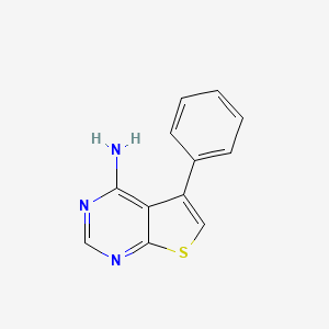 molecular formula C12H9N3S B2720026 5-苯基噻吩并[2,3-d]嘧啶-4-胺 CAS No. 195193-10-3