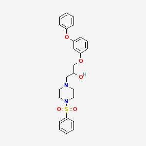 1-[4-(Benzenesulfonyl)piperazin-1-yl]-3-(3-phenoxyphenoxy)propan-2-ol