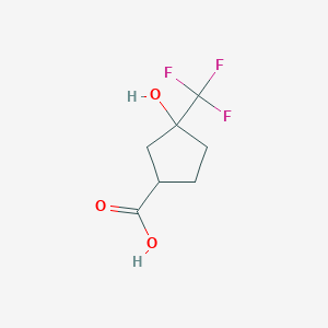 3-Hydroxy-3-(trifluoromethyl)cyclopentanecarboxylic acid